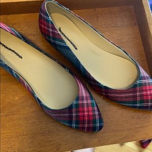 Talbots plaid flats